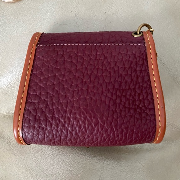 RARE Vintage Dooney & Bourke Key Caddy Coin Mini Bag Charm AWL Leather Rouge - Picture 6 of 15